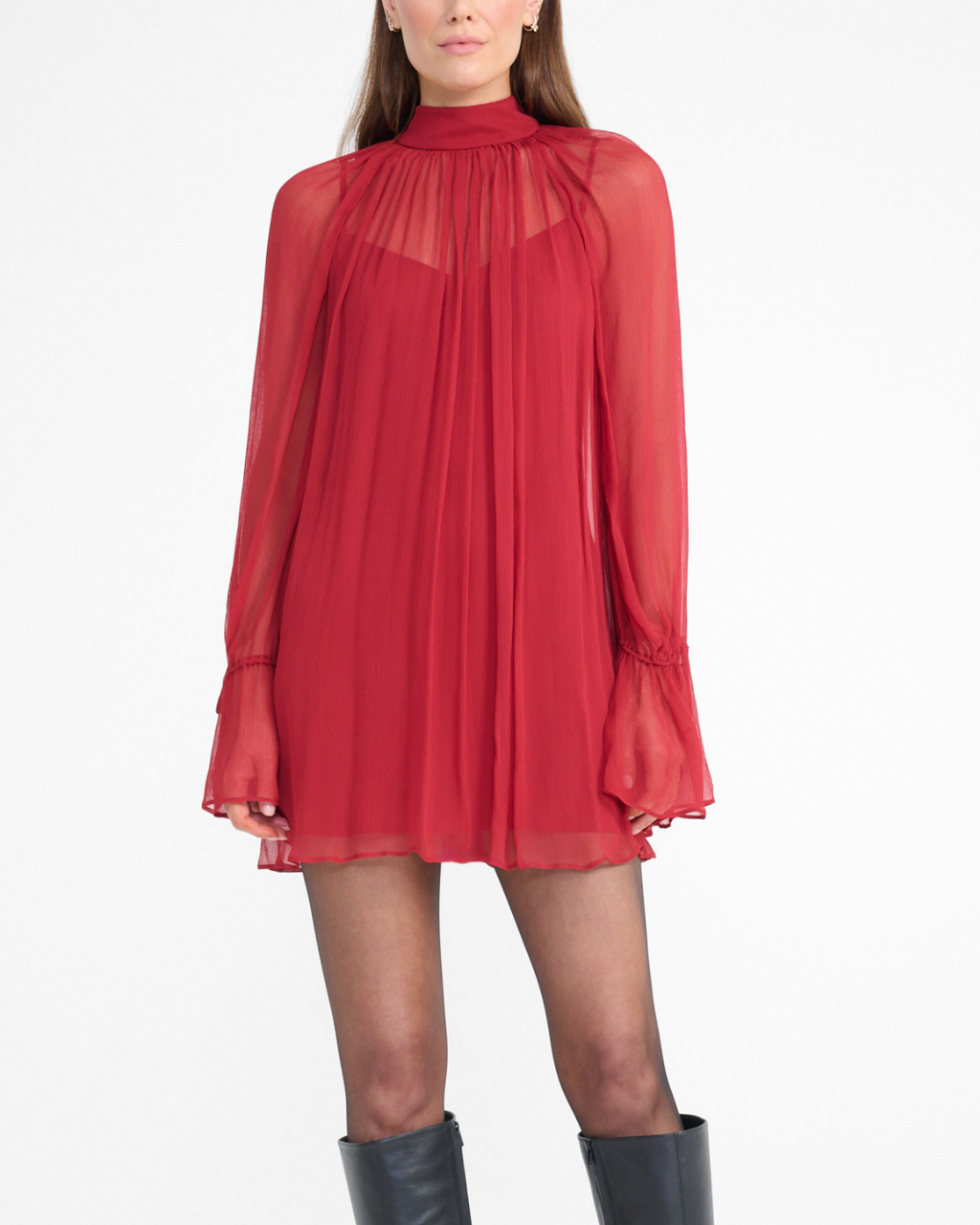 Staud Roux Dress - Pomegranate