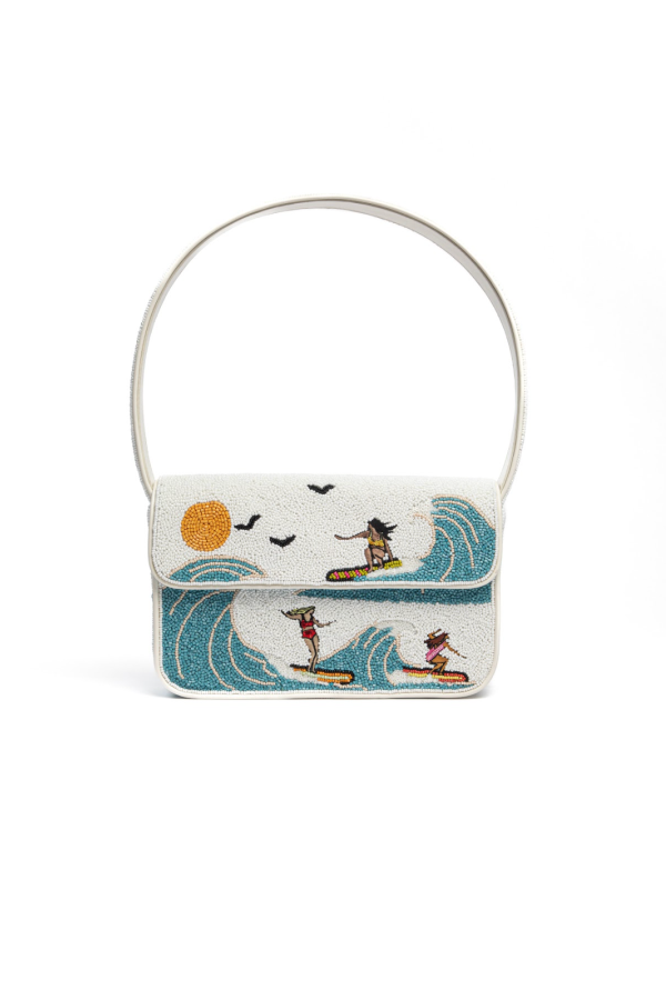 Staud Tommy Beaded Bag - Surf Babes