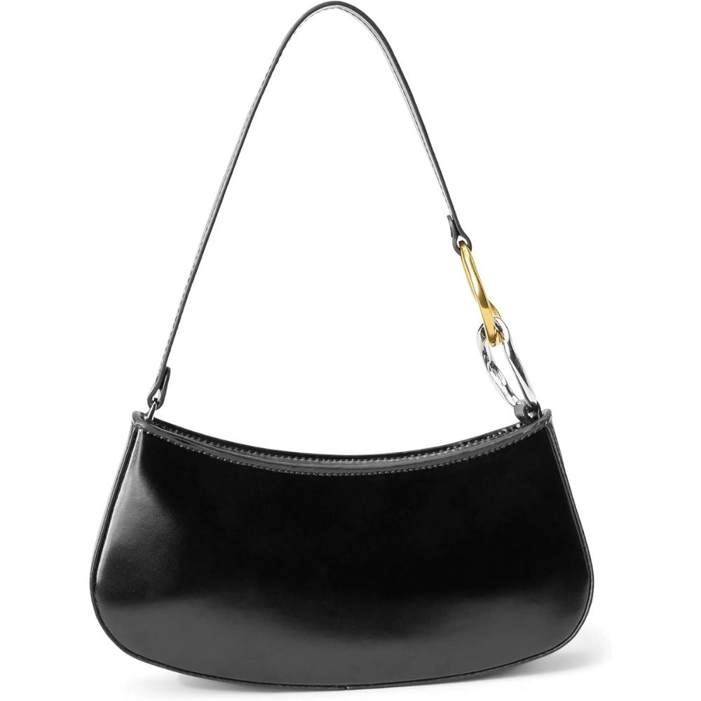 Staud Ollie Leather Shoulder Bag - Black