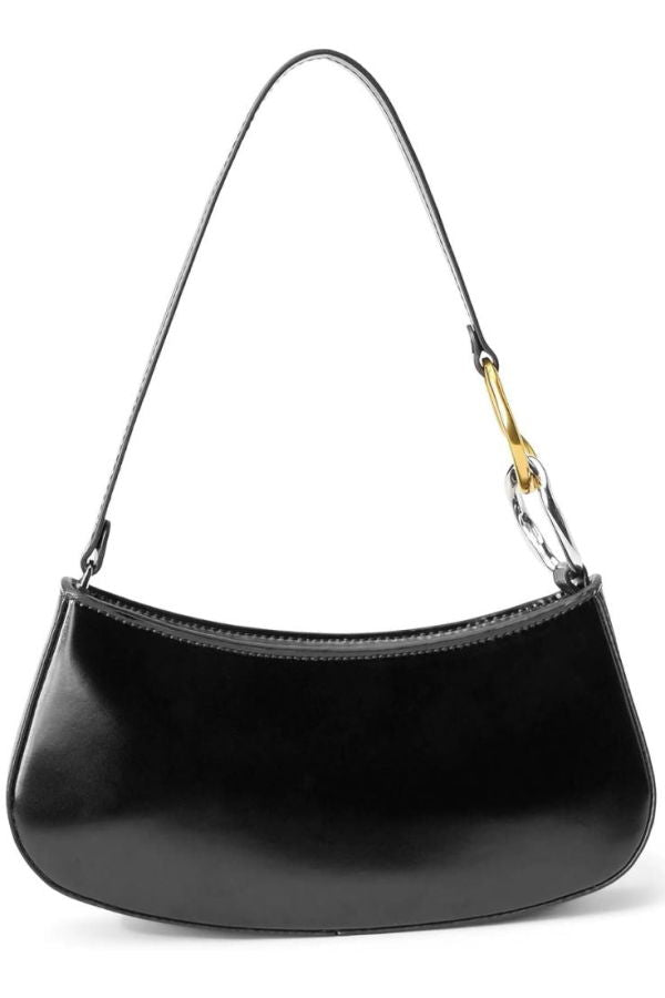 Staud Ollie Leather Shoulder Bag - Black