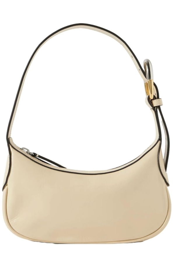 Staud Owen Leather Shoulder Bag - Cream
