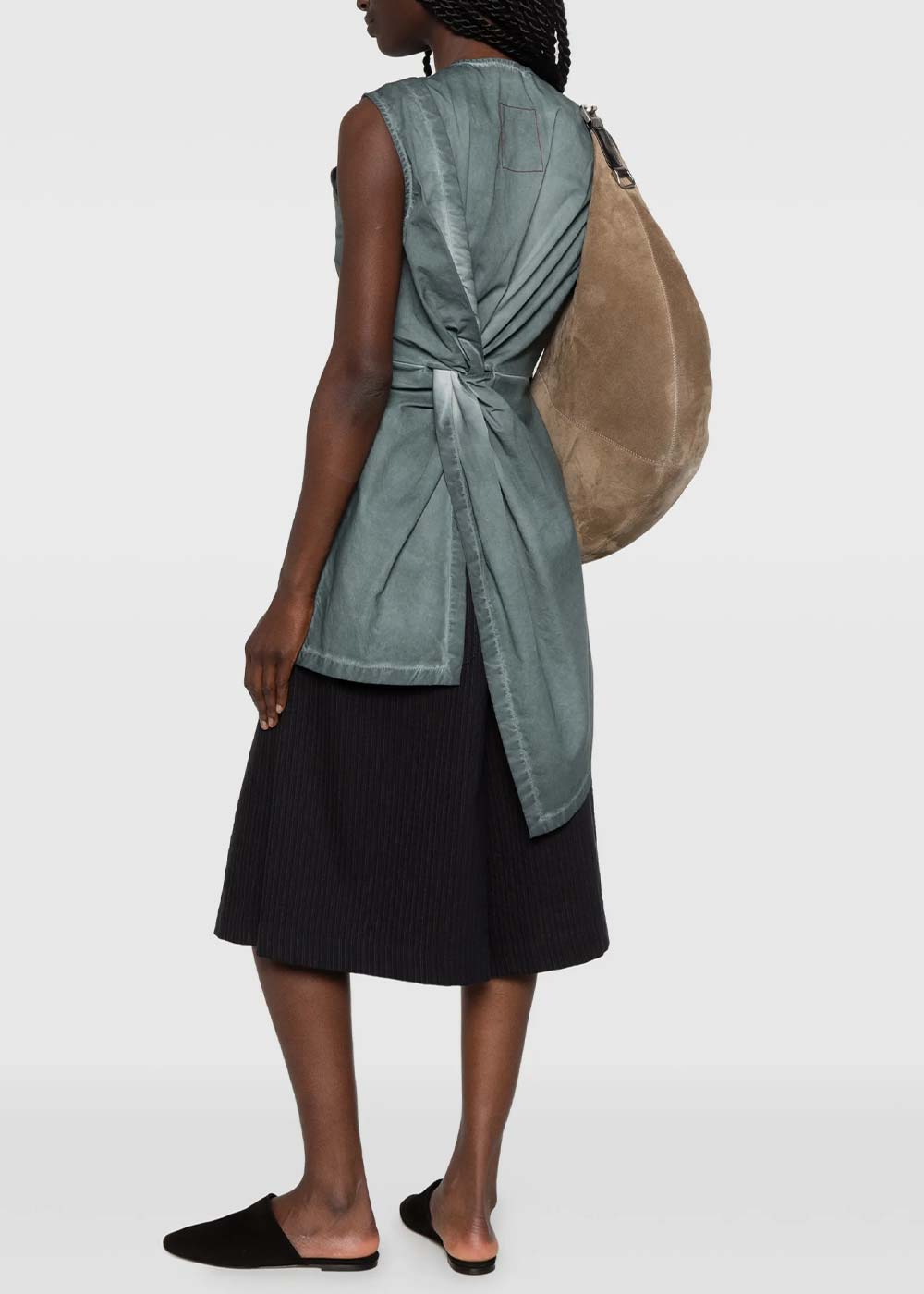 Uma Wang Kirai Twisted-Back Waistcoat - Steel Blue