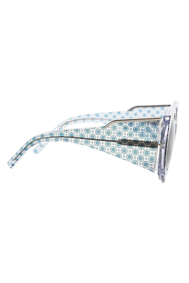 Stella McCartney Rectangle Trans Orcirbl Sunglasses - Transparent/Blue