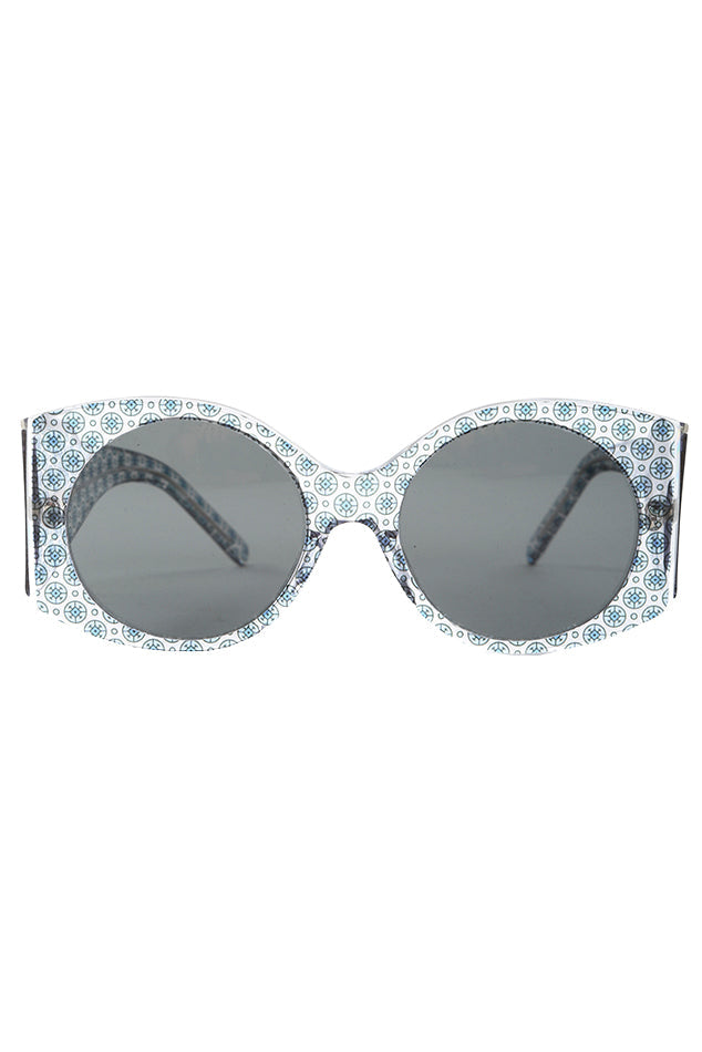 Stella McCartney Rectangle Trans Orcirbl Sunglasses - Transparent/Blue
