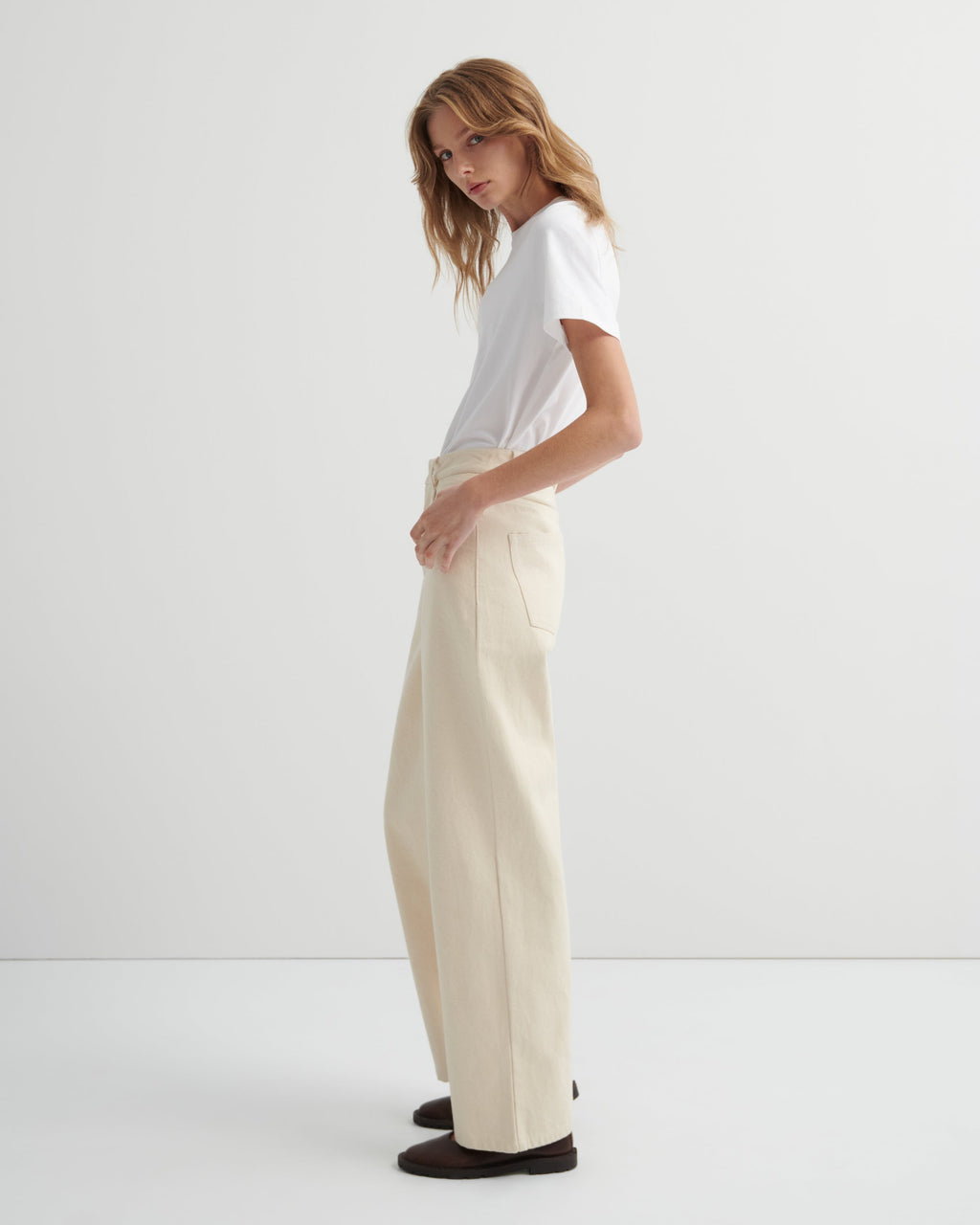 Kowtow Straight Leg Jeans - Ecru Denim