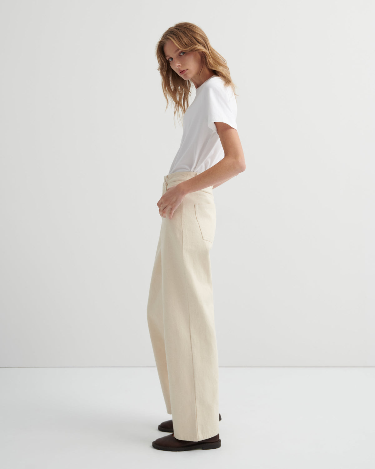 Kowtow Straight Leg Jeans - Ecru Denim