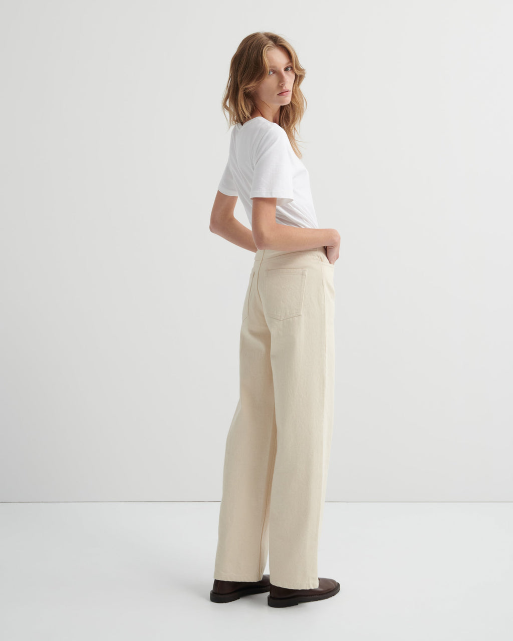 Kowtow Straight Leg Jeans - Ecru Denim