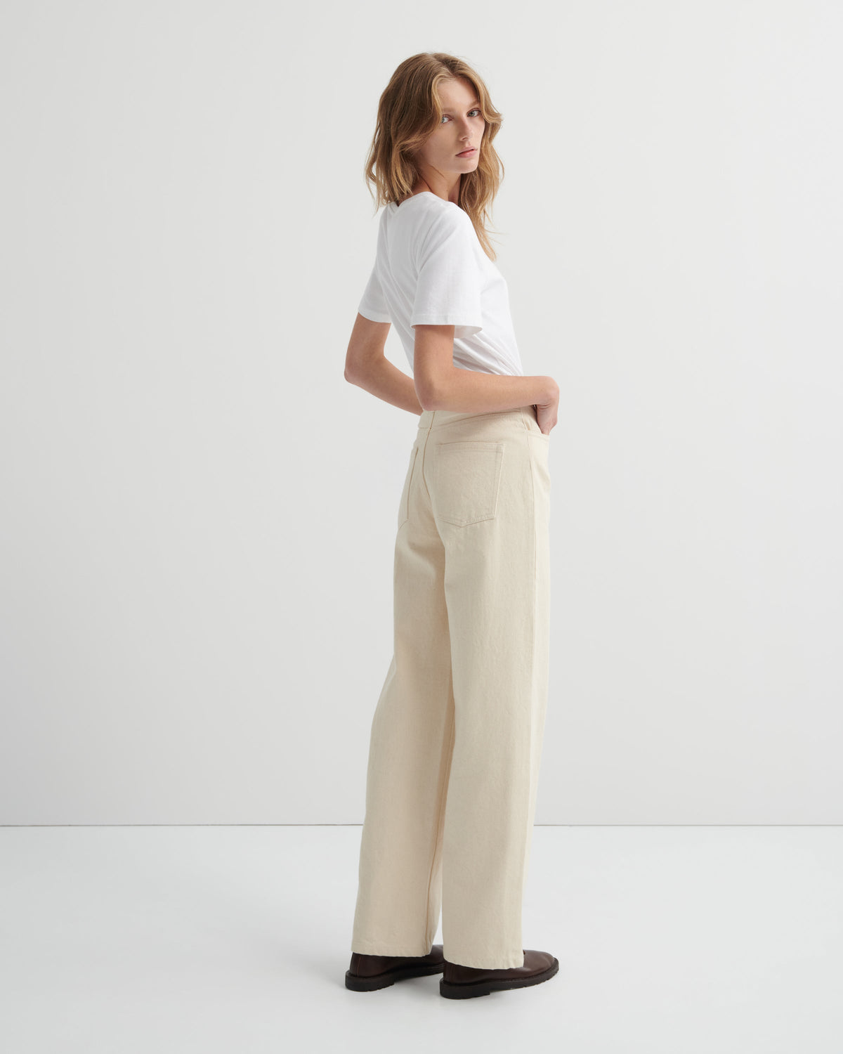 Kowtow Straight Leg Jeans - Ecru Denim