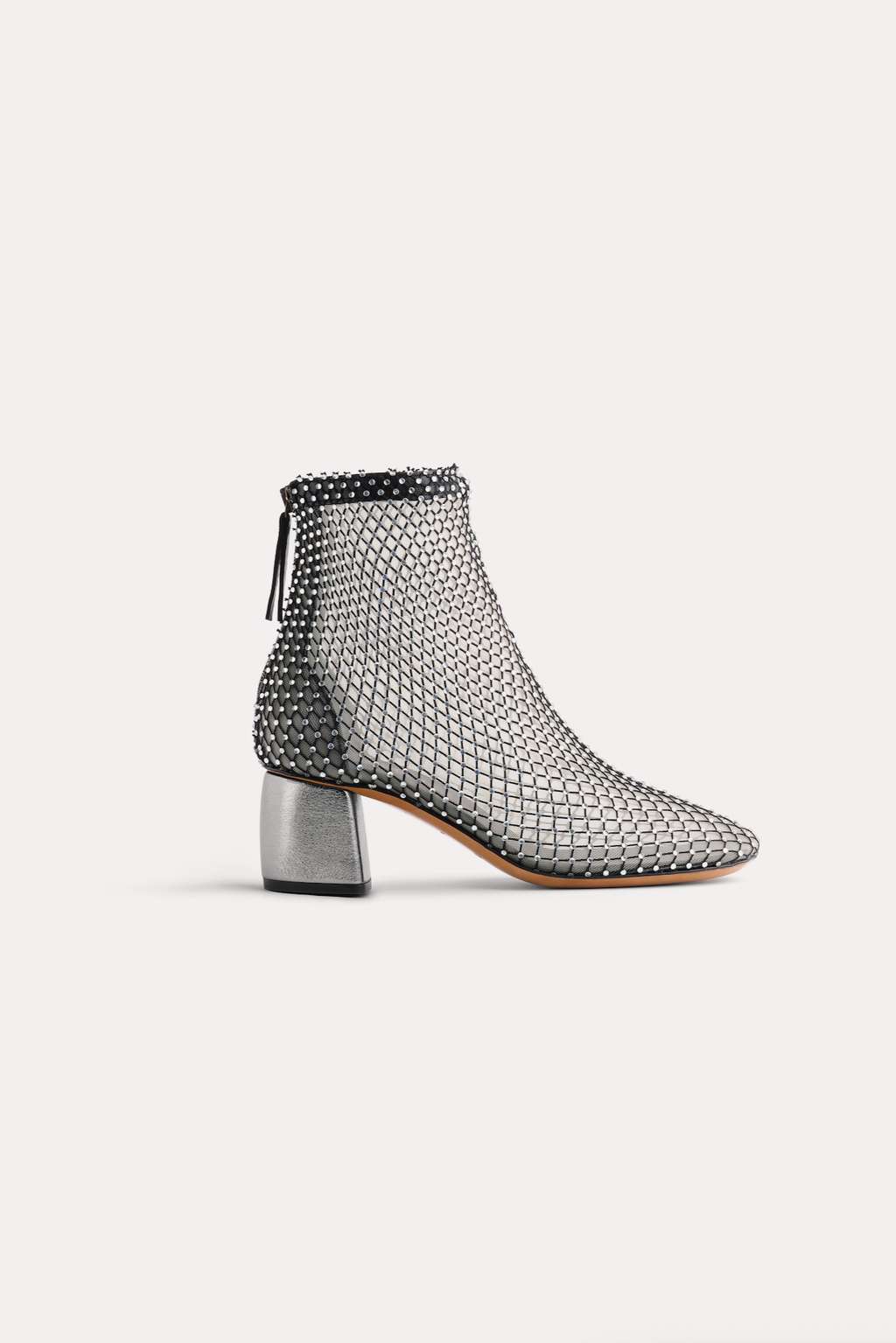 Forte Forte Strass Mesh Booties - Black