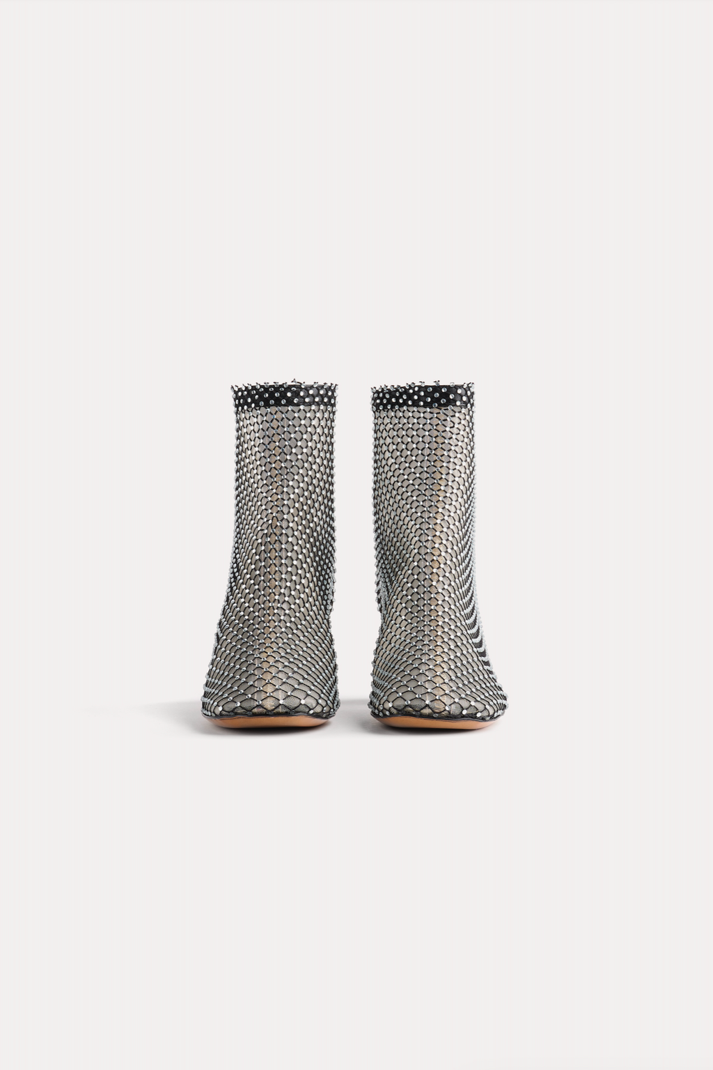 Forte Forte Strass Mesh Booties - Black