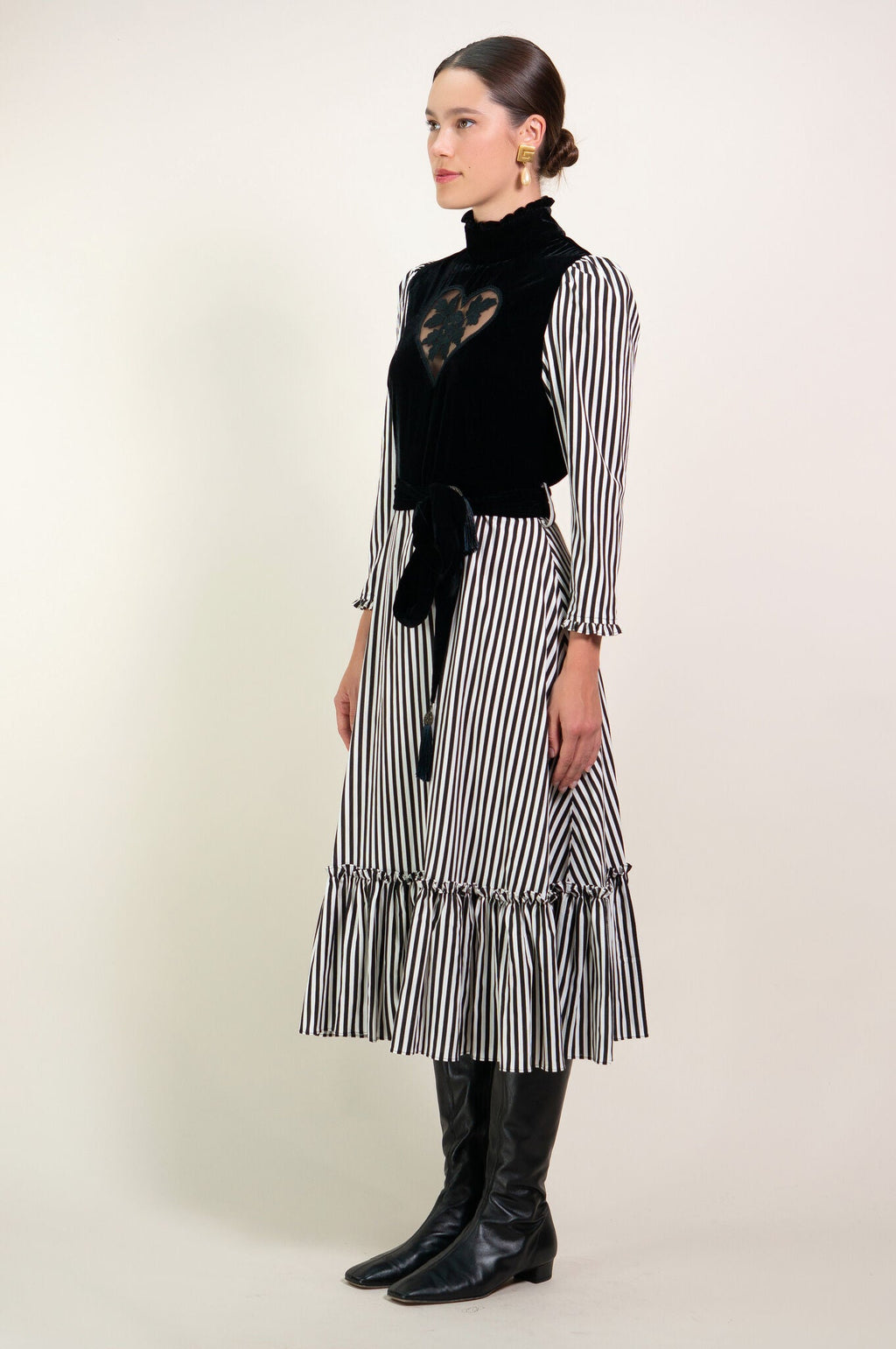 Kristinit Stripe Sirsna Heart Dress