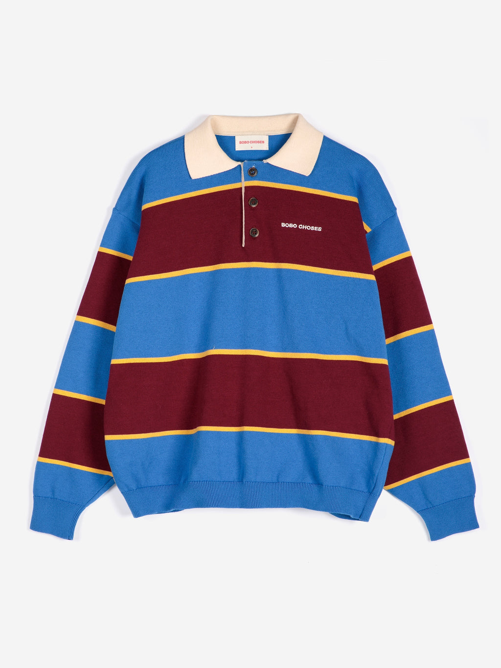 Bobo Choses Striped Cotton Polo Jumper