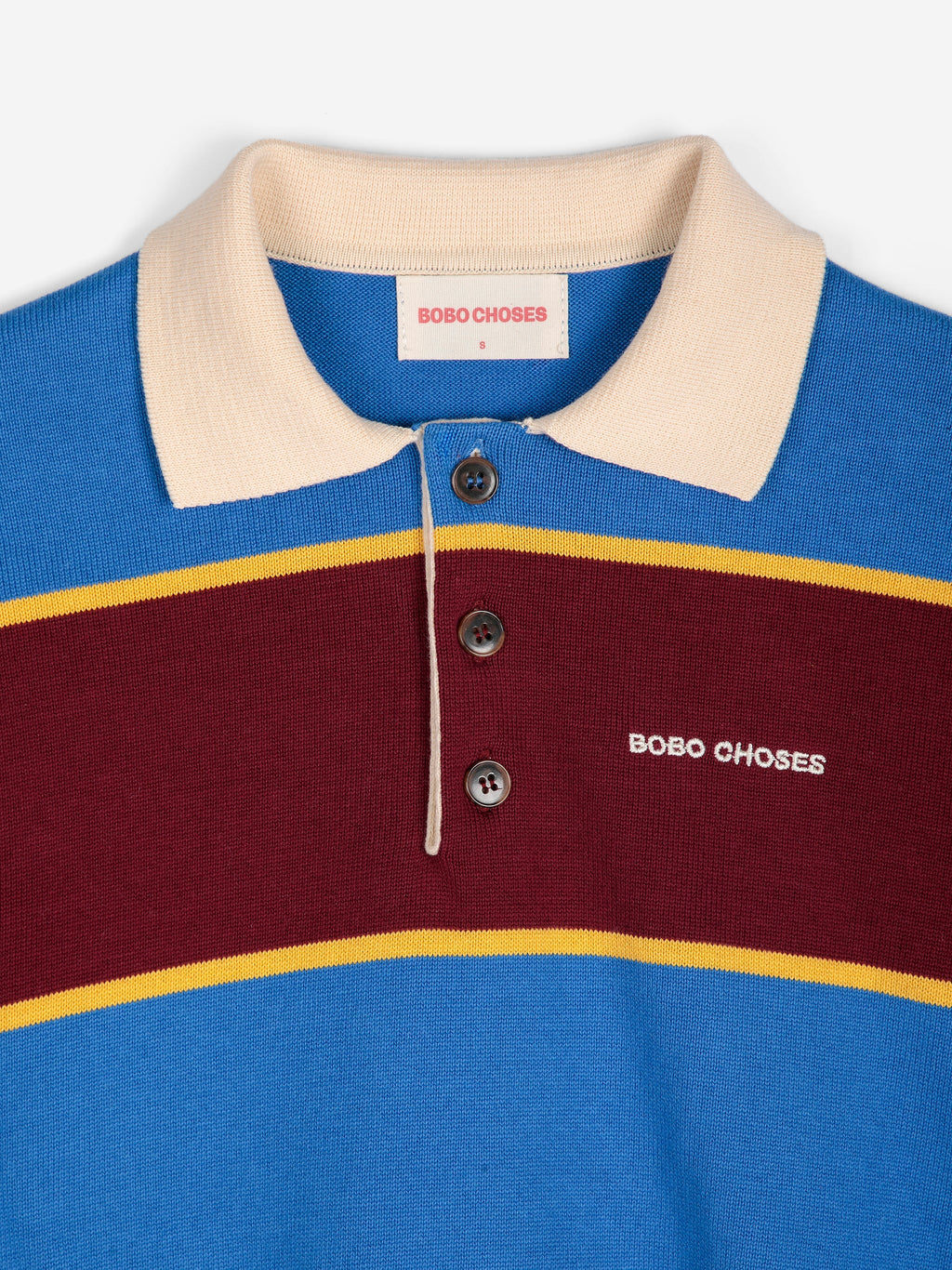 Bobo Choses Striped Cotton Polo Jumper