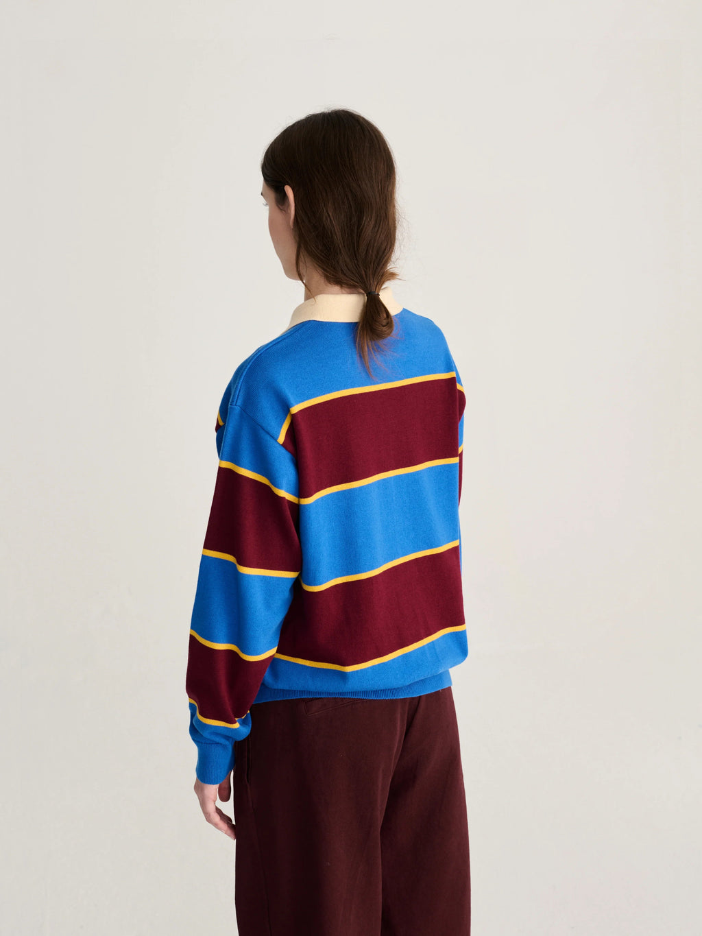 Bobo Choses Striped Cotton Polo Jumper