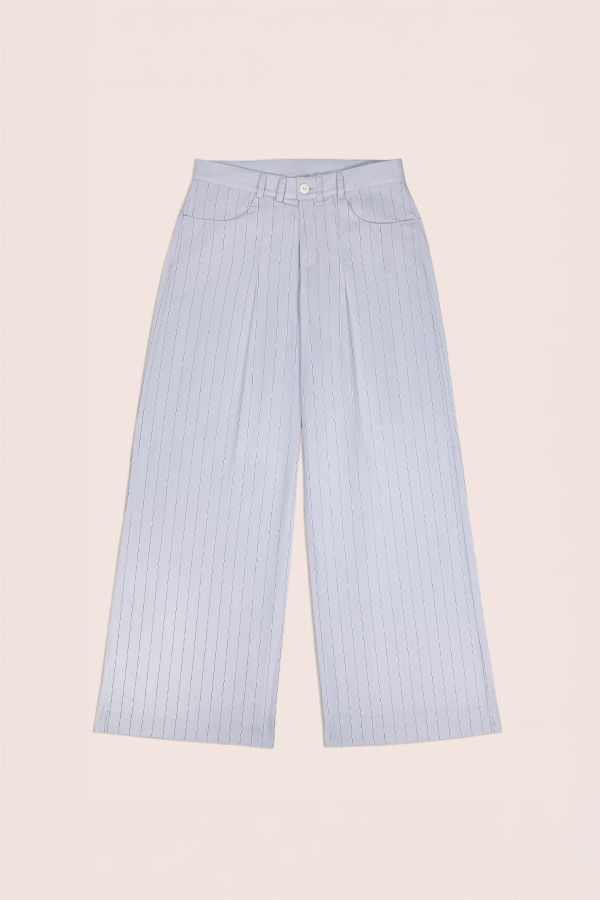 Carmensays Trousers - Striped Flash Blue