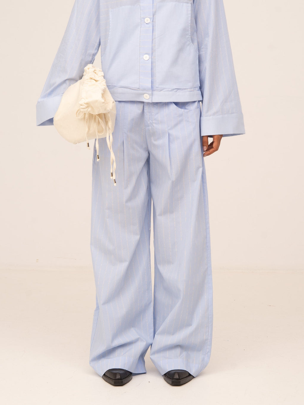 Carmensays Trousers - Striped Flash Blue