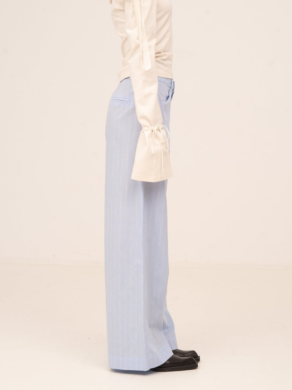 Carmensays Trousers - Striped Flash Blue