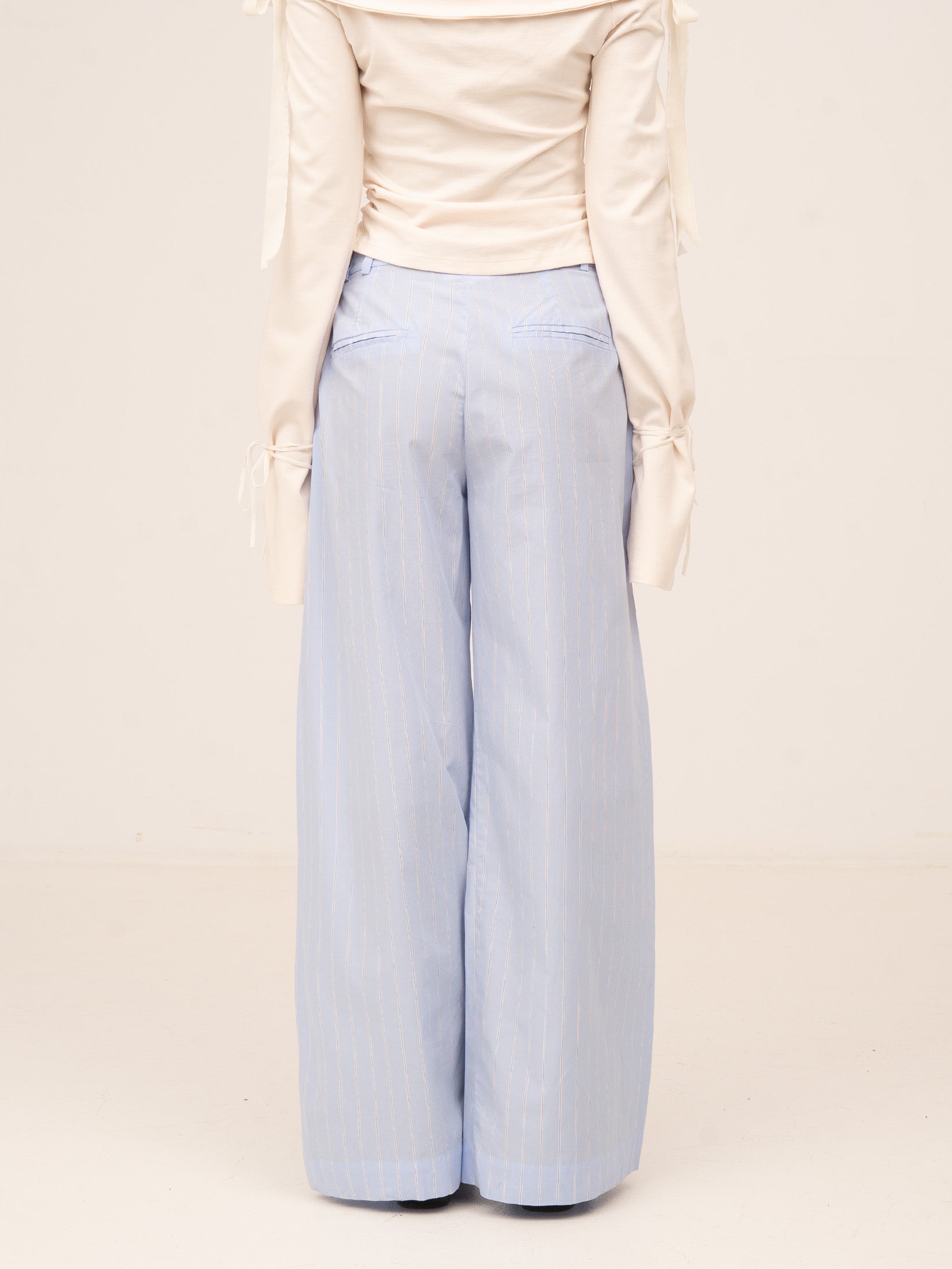 Carmensays Trousers - Striped Flash Blue