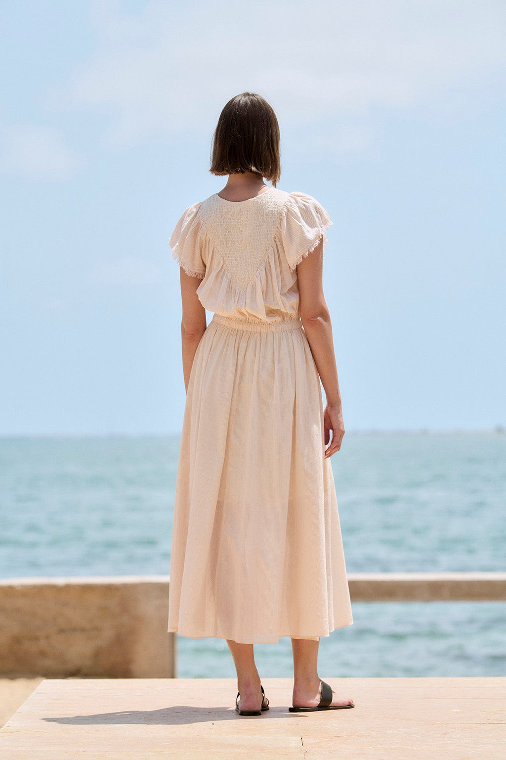 Sita Murt Striped Midi Dress