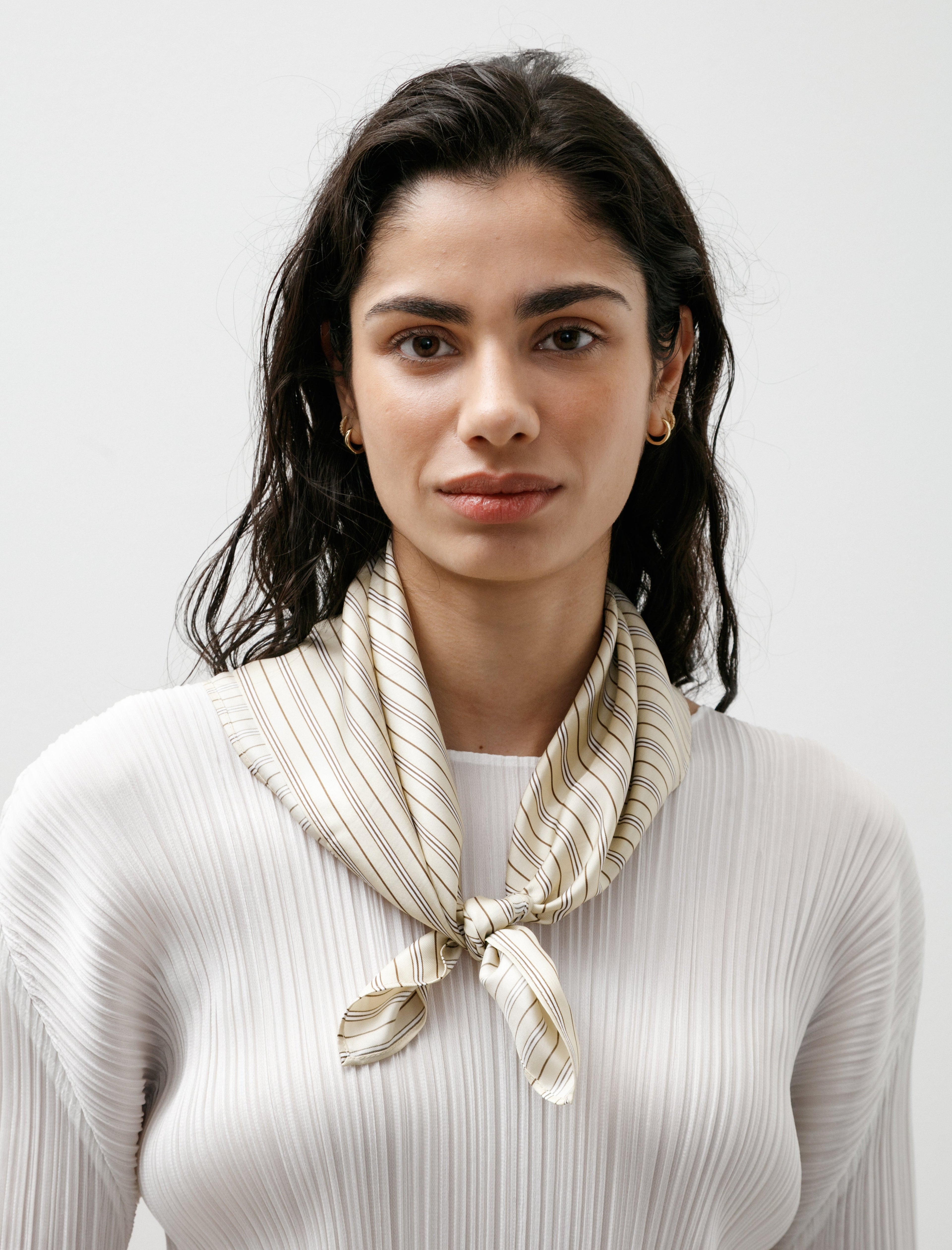 Totême Striped Silk Scarf