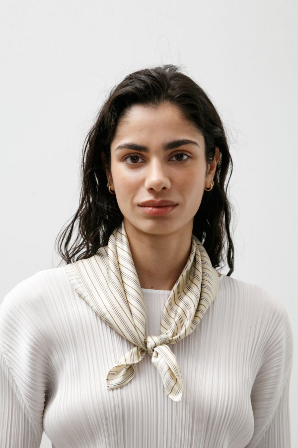 Totême Striped Silk Scarf