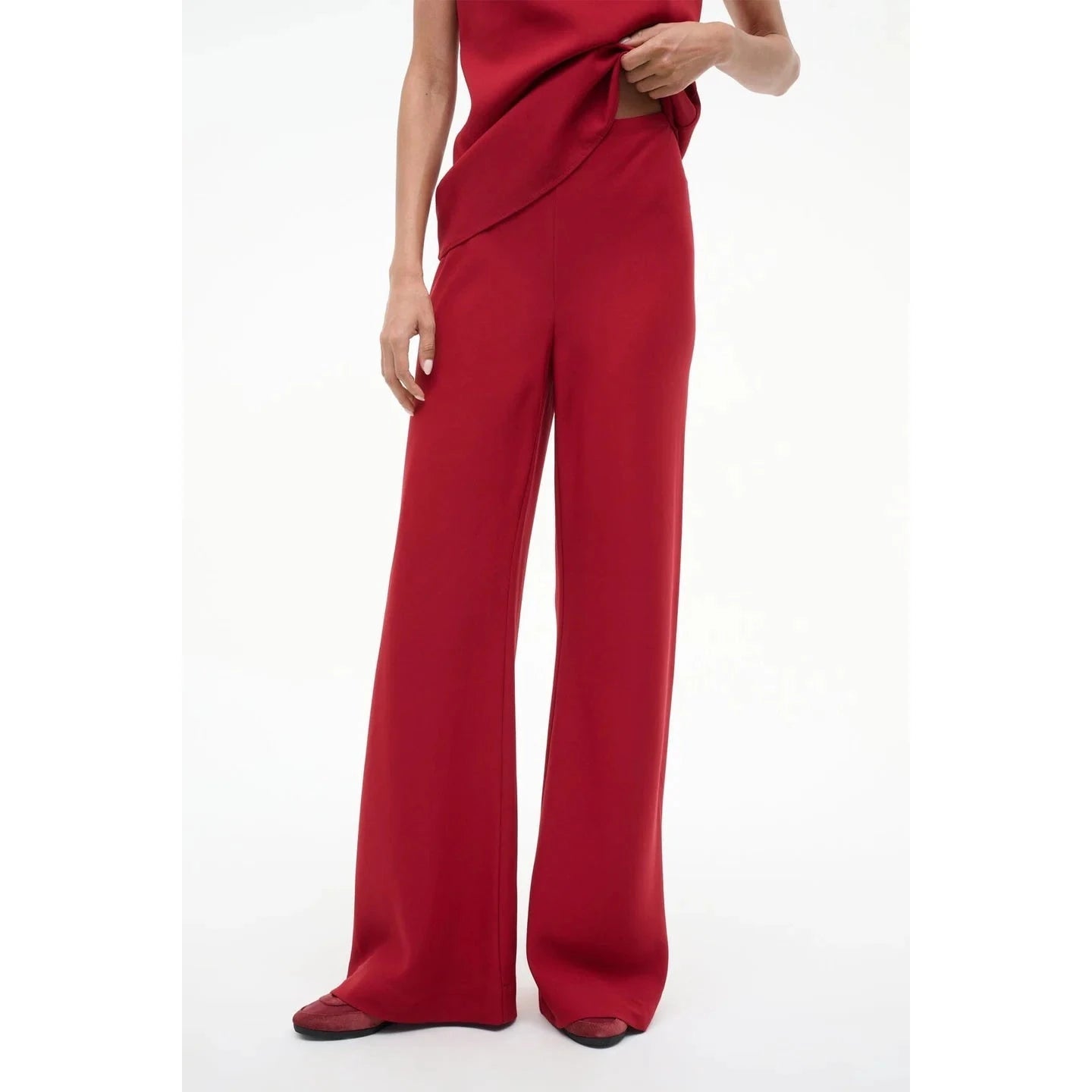 Staud Stroll Pant - Pomegranate