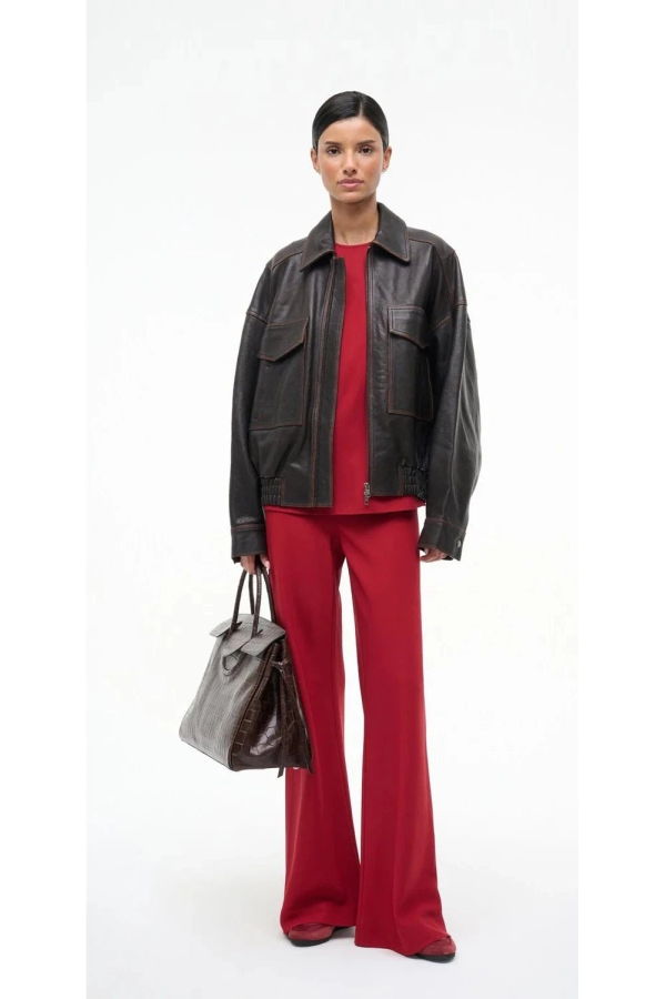 Staud Stroll Pant - Pomegranate