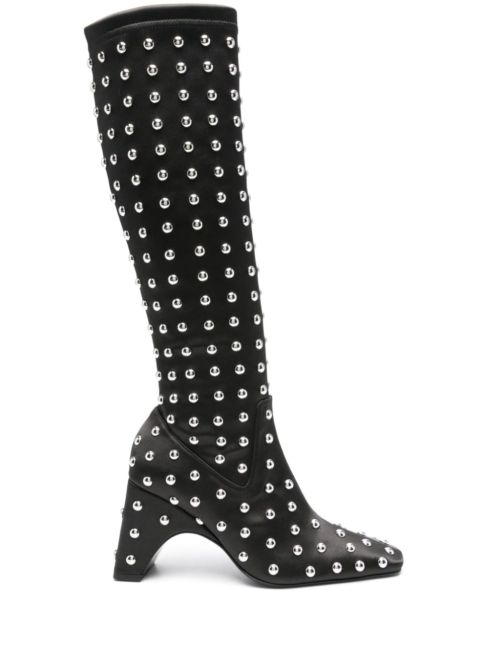 Coperni Studded Bridge Stretch Boots - Black/Silver