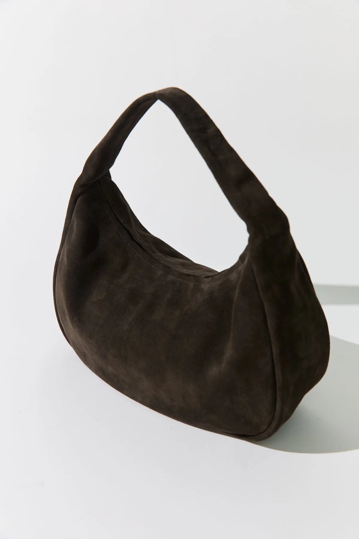 St. Agni Suede Large Bon Bon Bag - Coffee