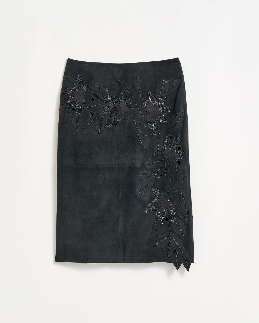 Billy Reid Suede Statement Pencil Skirt - Black