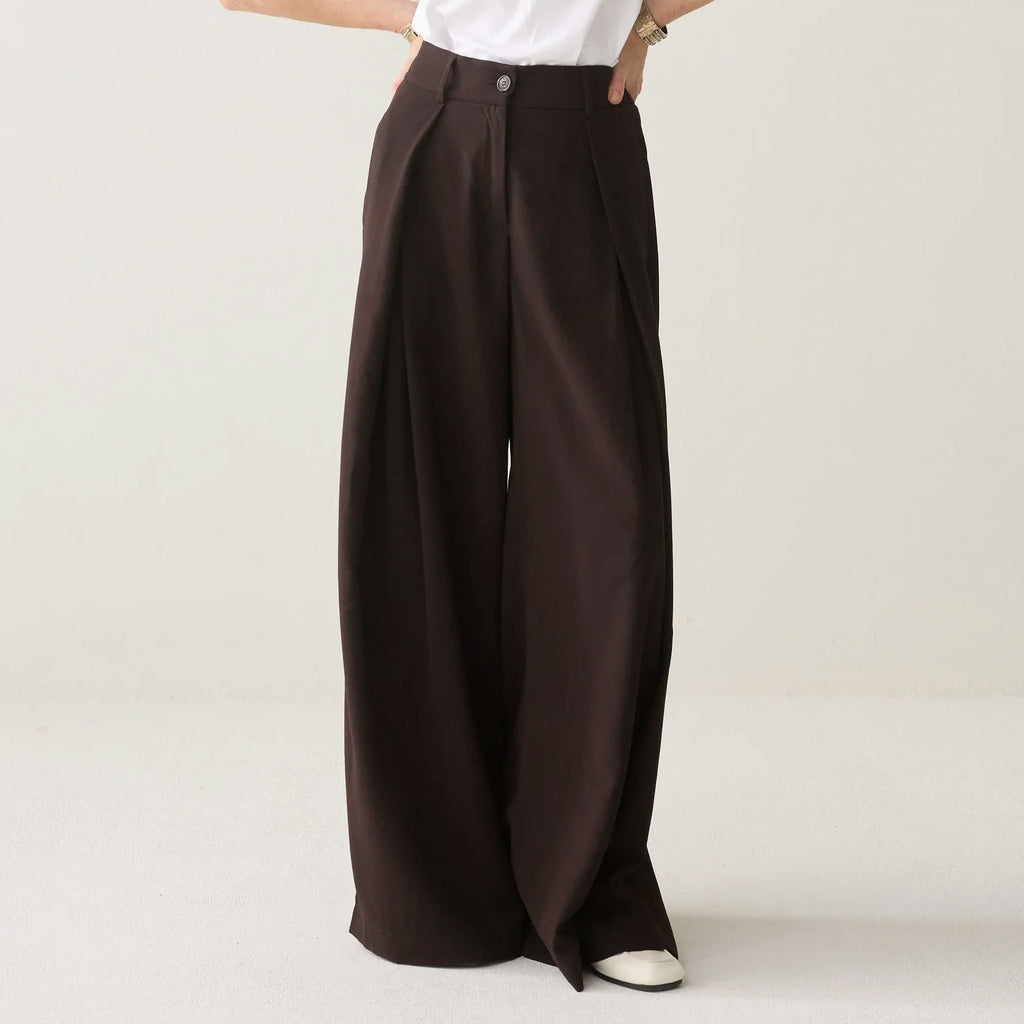 Summum Mega-Wide Trousers - Chocolate Brown