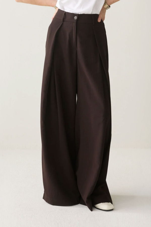 Summum Mega-Wide Trousers - Chocolate Brown