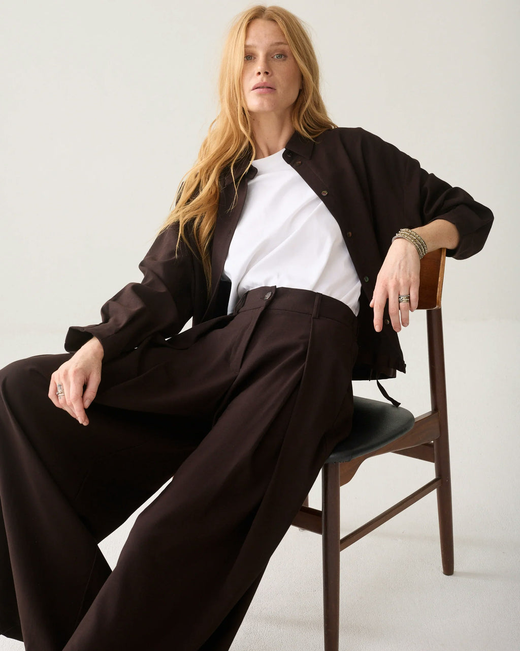 Summum Mega-Wide Trousers - Chocolate Brown