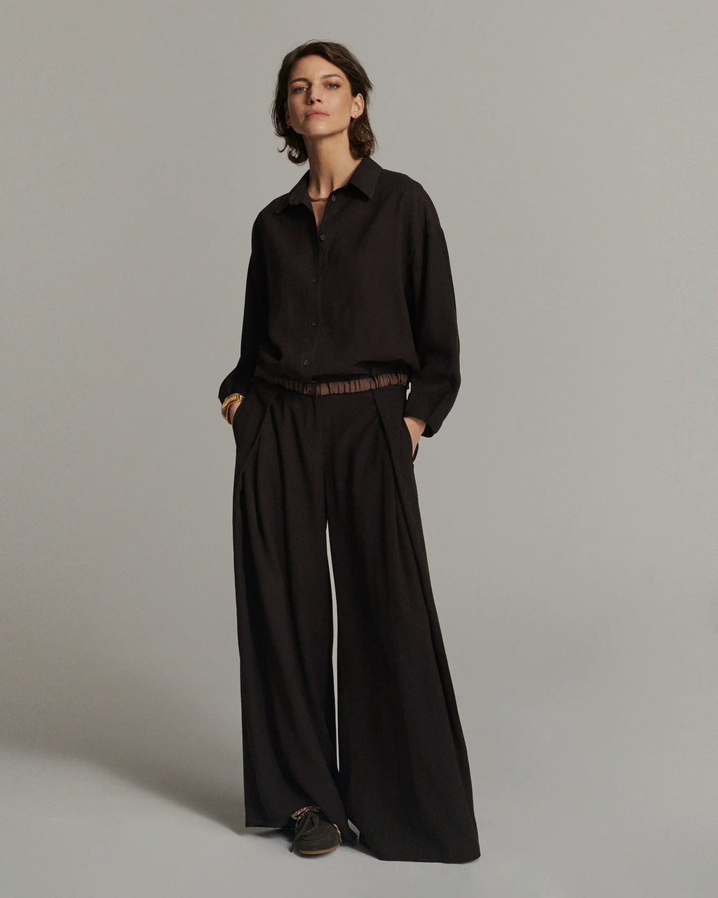 Summum Mega-Wide Trousers - Chocolate Brown