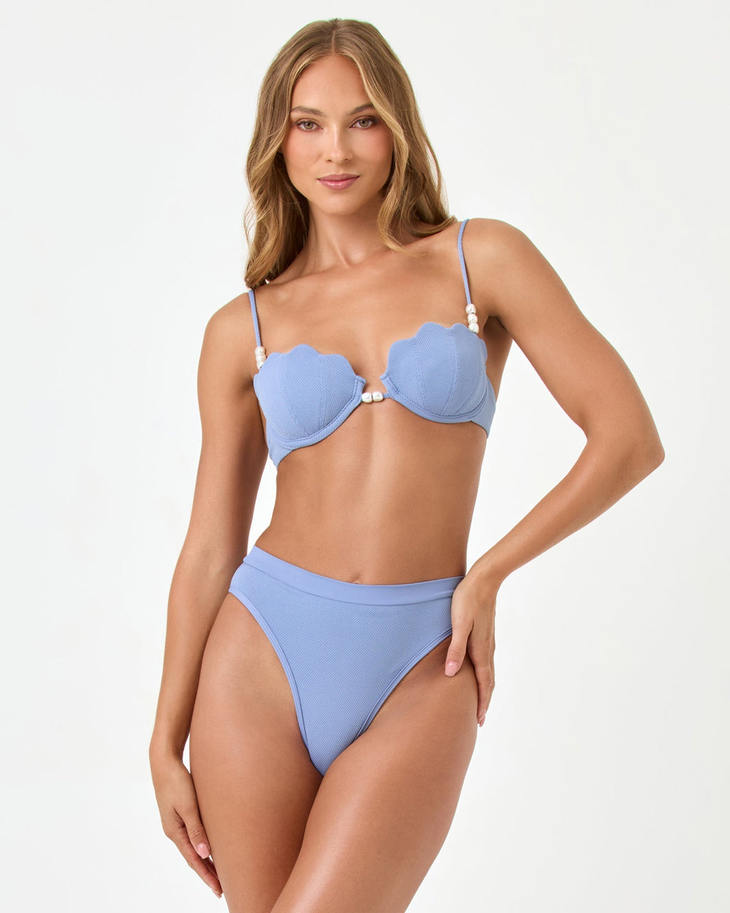 L*Space Sunrise Shell Bikini Top - Chambray