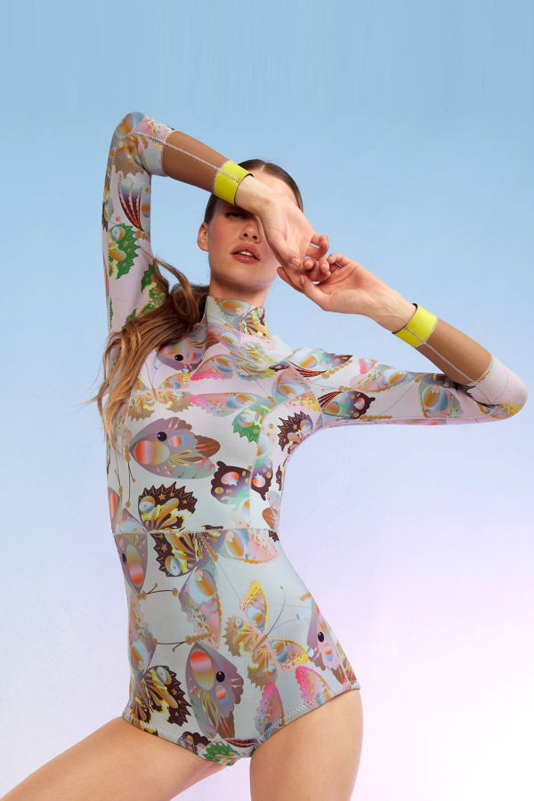 Cynthia Rowley Sunset Wetsuit - Blue Multi Butterfly