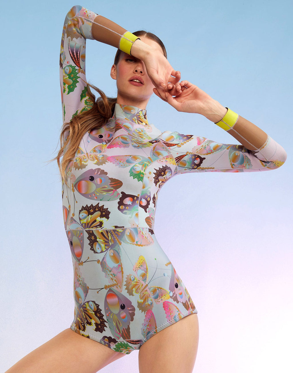 Cynthia Rowley Sunset Wetsuit - Blue Multi Butterfly