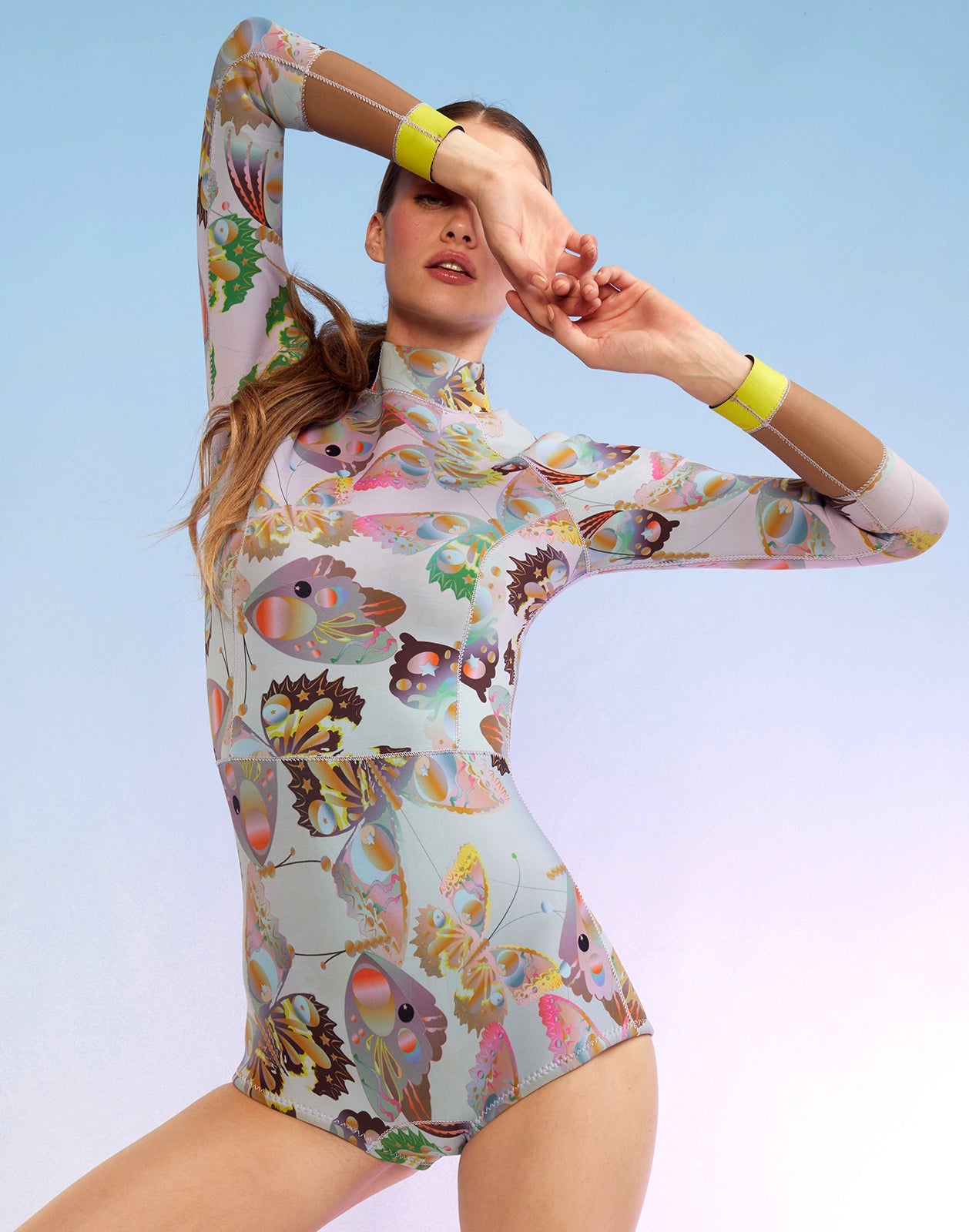 Cynthia Rowley Sunset Wetsuit - Blue Multi Butterfly