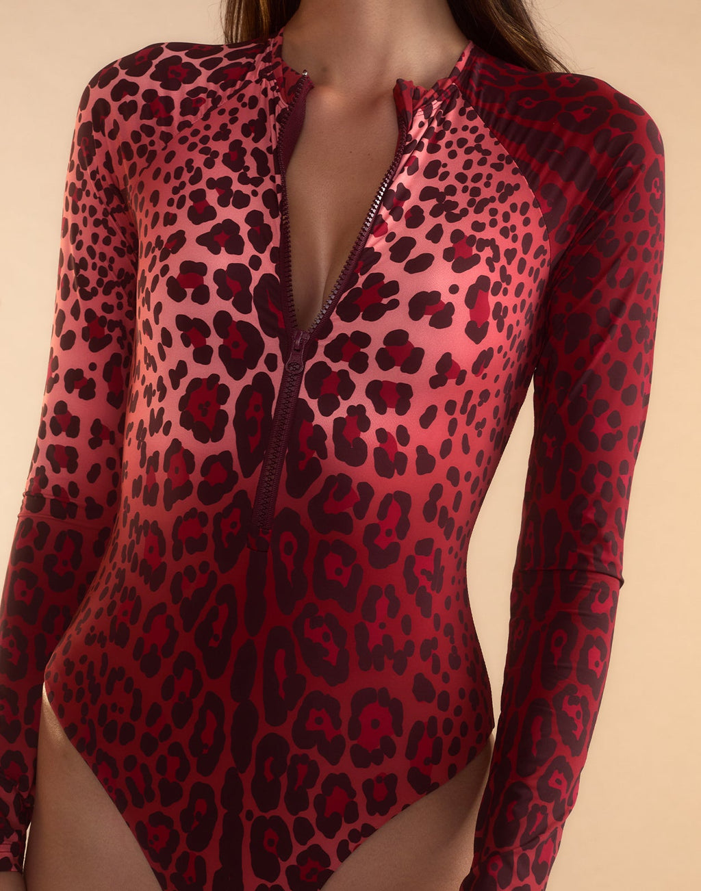 Cynthia Rowley Swell Surfsuit - Red Leopard