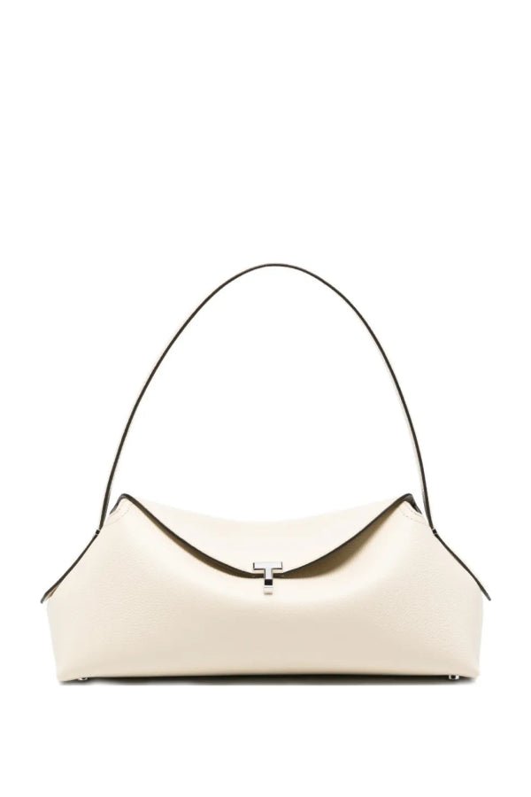 Totême T-Lock Grained Leather Shoulder Bag