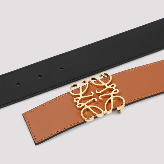 LOEWE Belt - Tan Black Gold