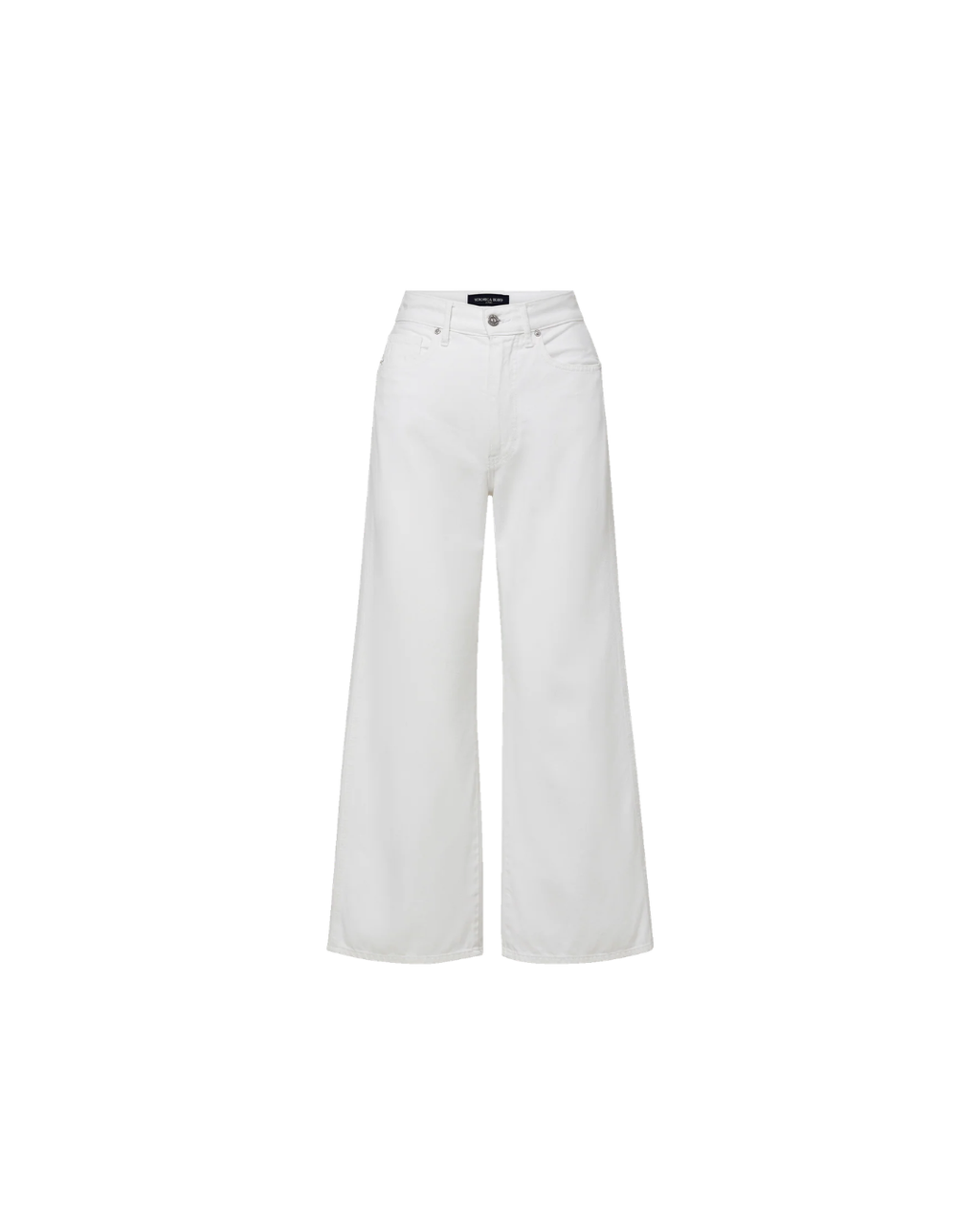 Veronica Beard Taylor Cropped Wide Leg Jean - White