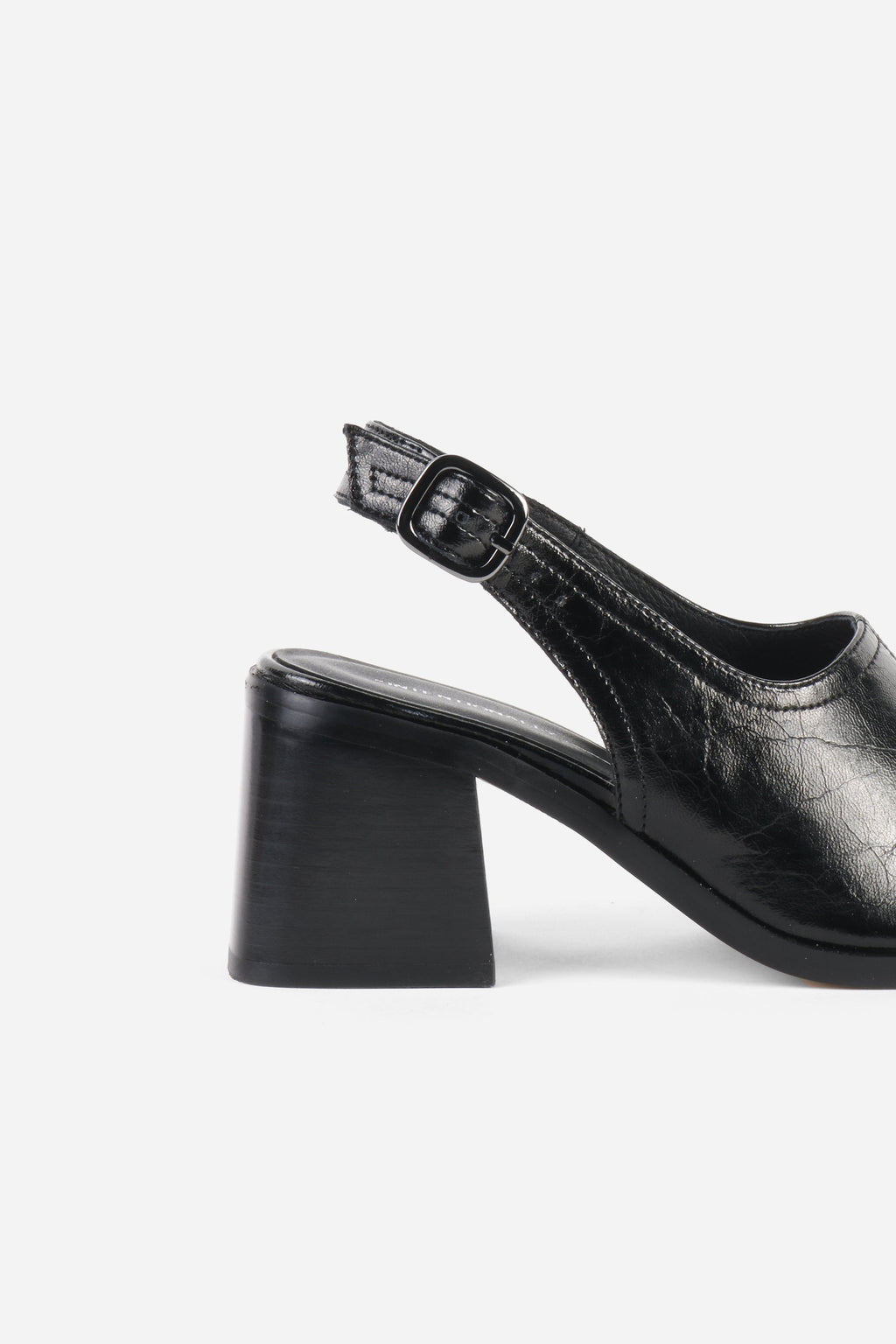 "INTENTIONALLY __________." Teresa Slingback Open Toe Block Heel