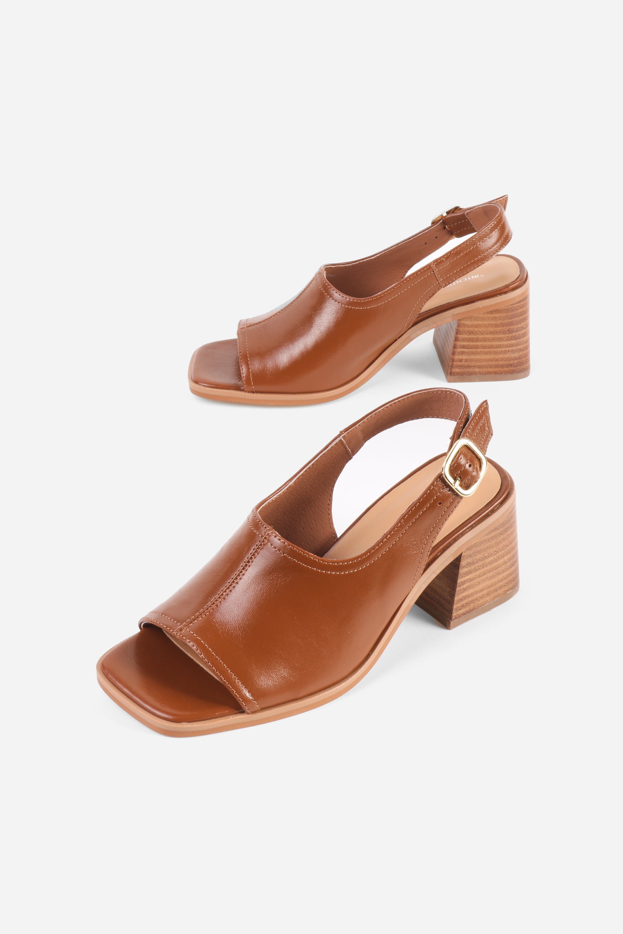 "INTENTIONALLY __________." Teresa Slingback Open Toe Block Heel