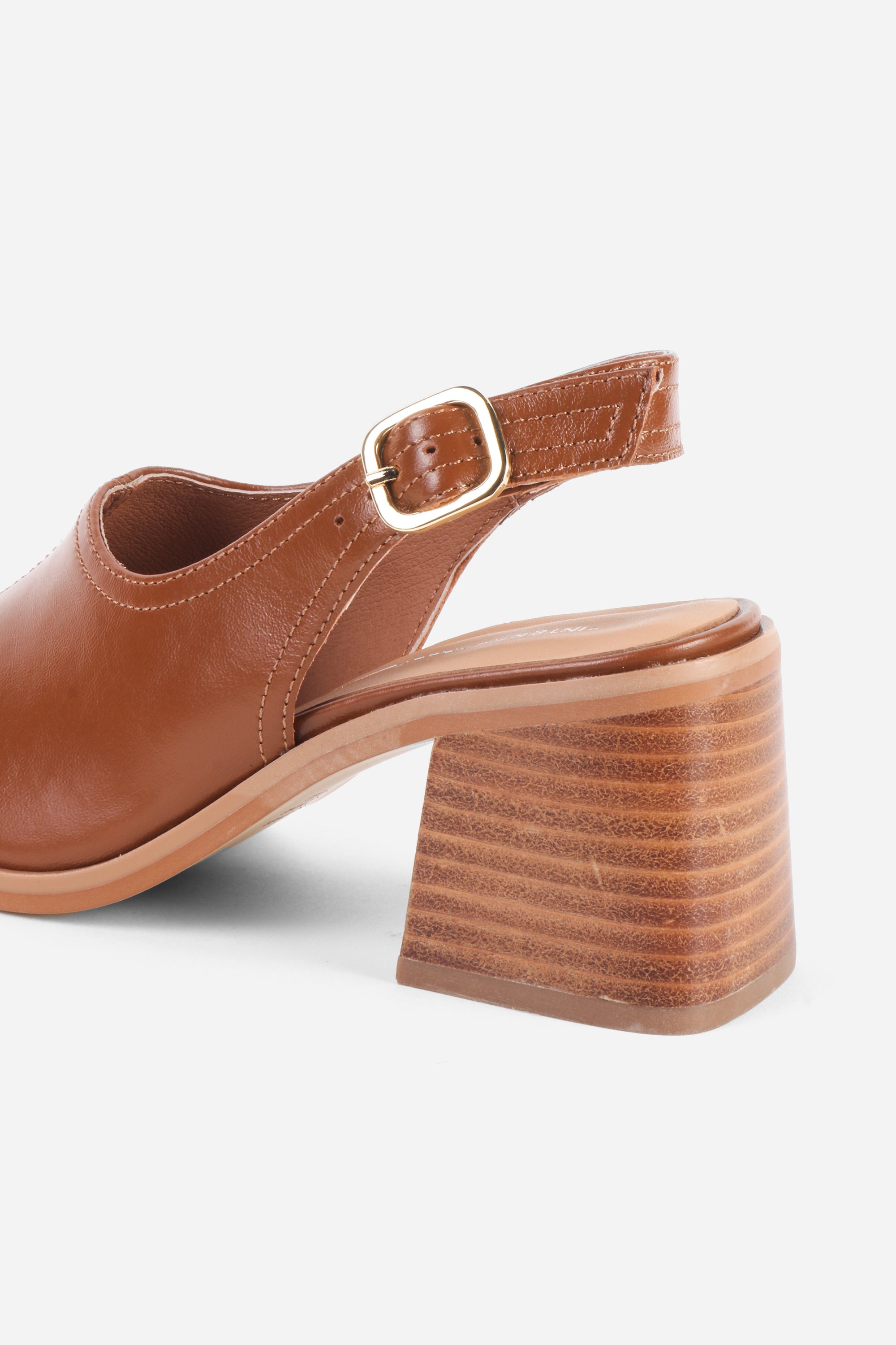 "INTENTIONALLY __________." Teresa Slingback Open Toe Block Heel