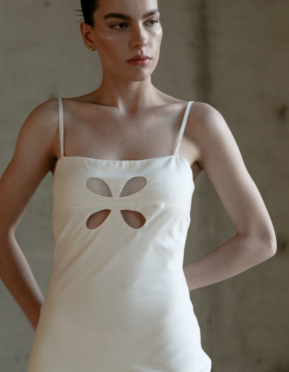 Maet Terfil Long Dress - White