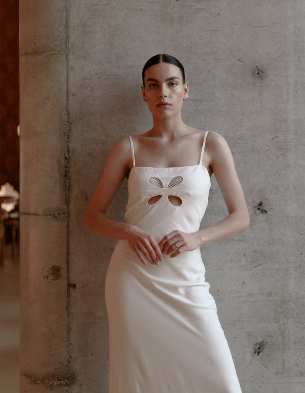 Maet Terfil Long Dress - White