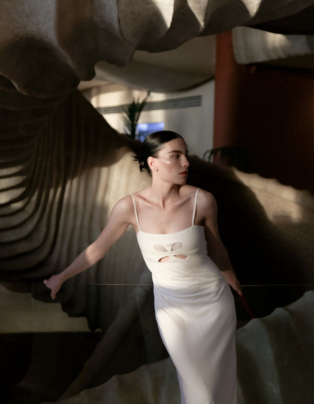 Maet Terfil Long Dress - White