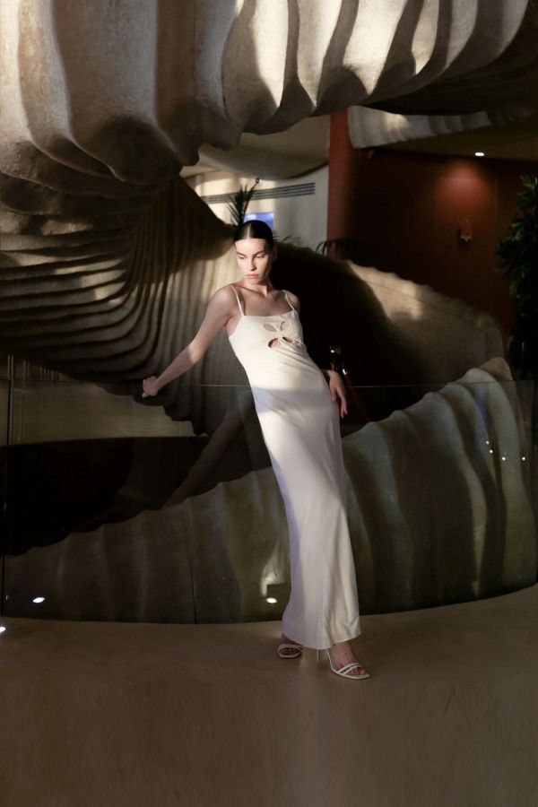 Maet Terfil Long Dress - White