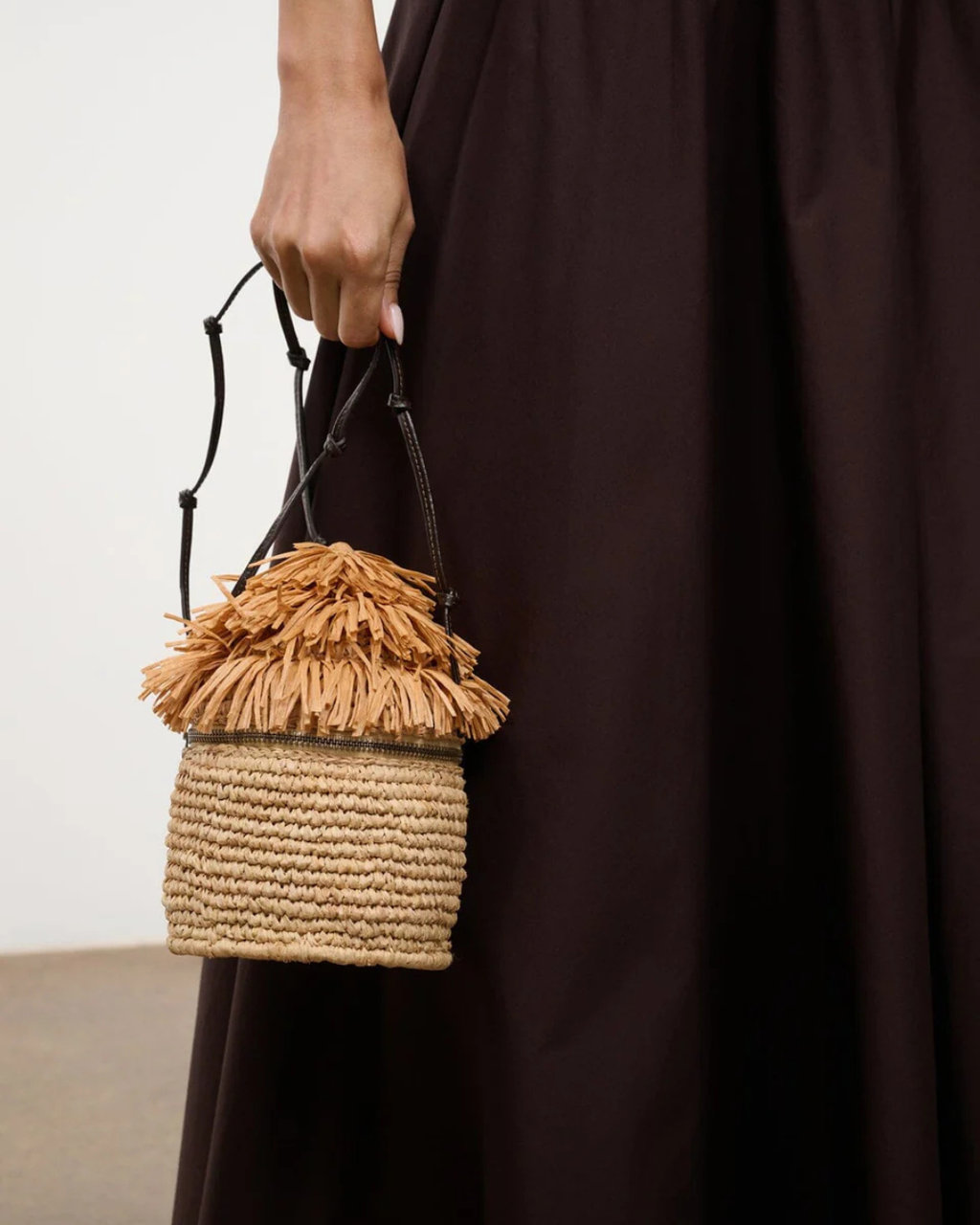 Staud Tiki Raffia Bag - Natural